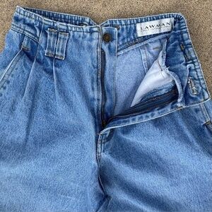 Vintage 90’s Lawman Jeans Bareback Barrel Leg High-Rise Pleated Front 22 W 28 L